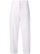 Cédric Charlier Cropped High Waist Trousers - Nude & Neutrals