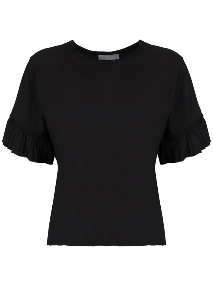 Nk Ruffled Sleeves Blouse - Black