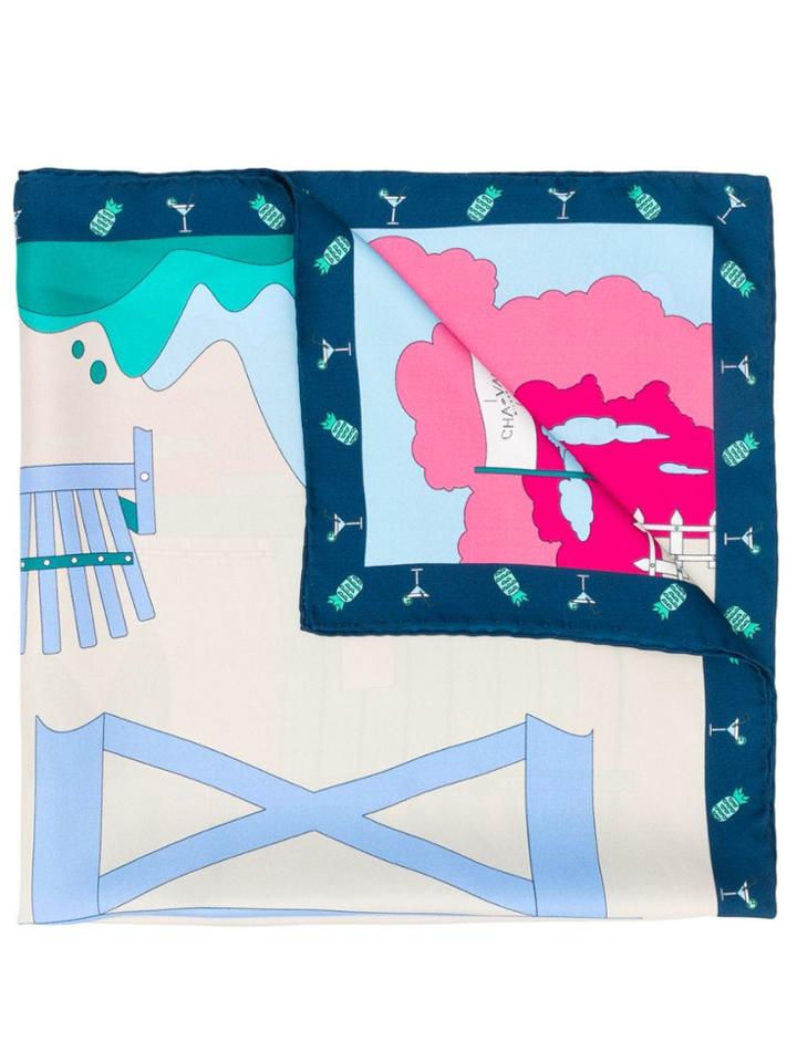 Cha Val Milano Beach Print Scarf - Pink