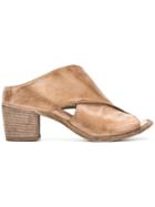 Officine Creative Crossover Strap Mules - Nude & Neutrals