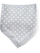 Fefè Birds Print Pocket Square Handkerchief - Grey