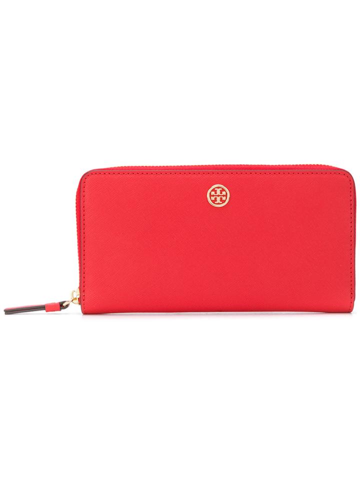 Tory Burch Robinson Zip Continental Wallet - Red
