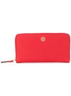 Tory Burch Robinson Zip Continental Wallet - Red