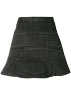Ganni Checked Mini Skirt - Black