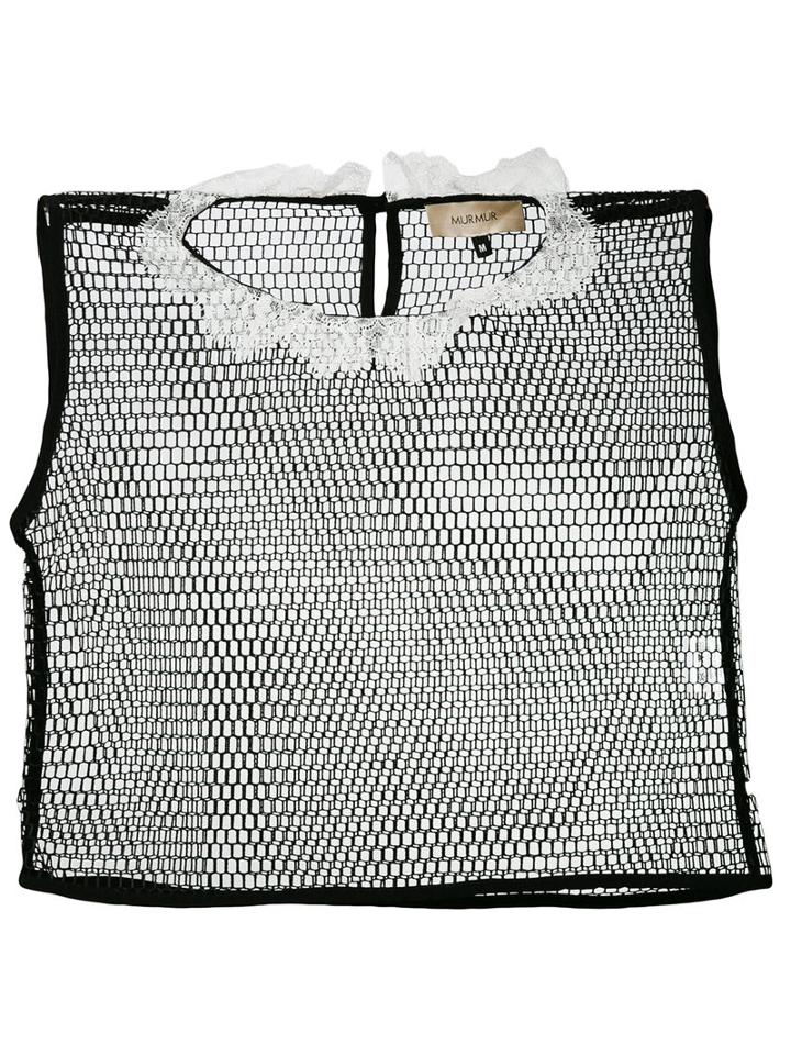 Murmur - Cage Tank - Women - Nylon/polyester/viscose - M, Black, Nylon/polyester/viscose