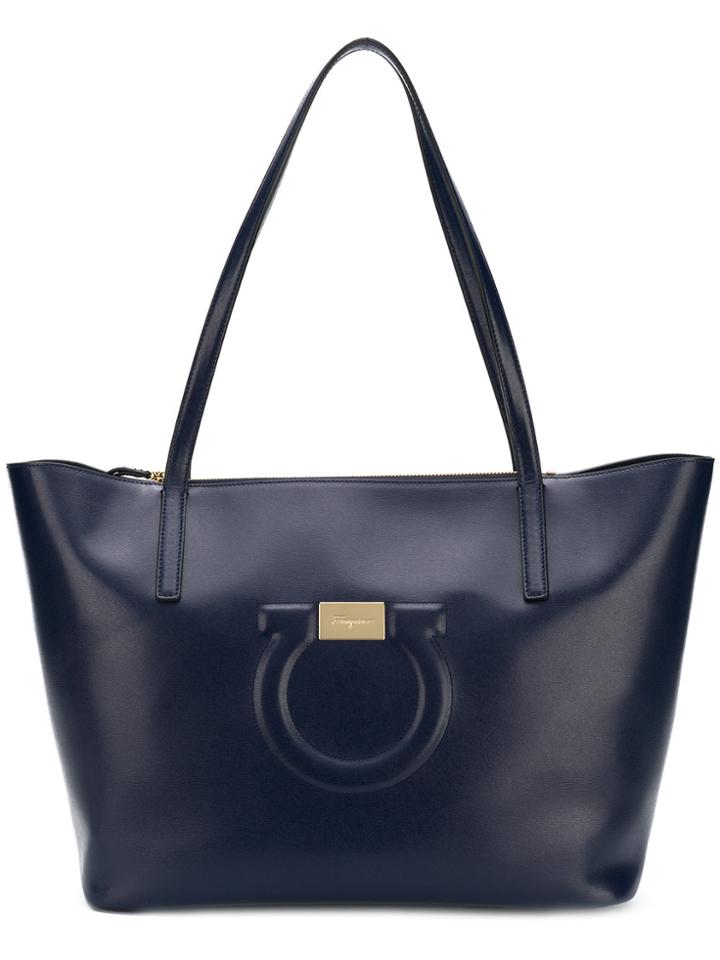 Salvatore Ferragamo Gancini City Tote - Blue