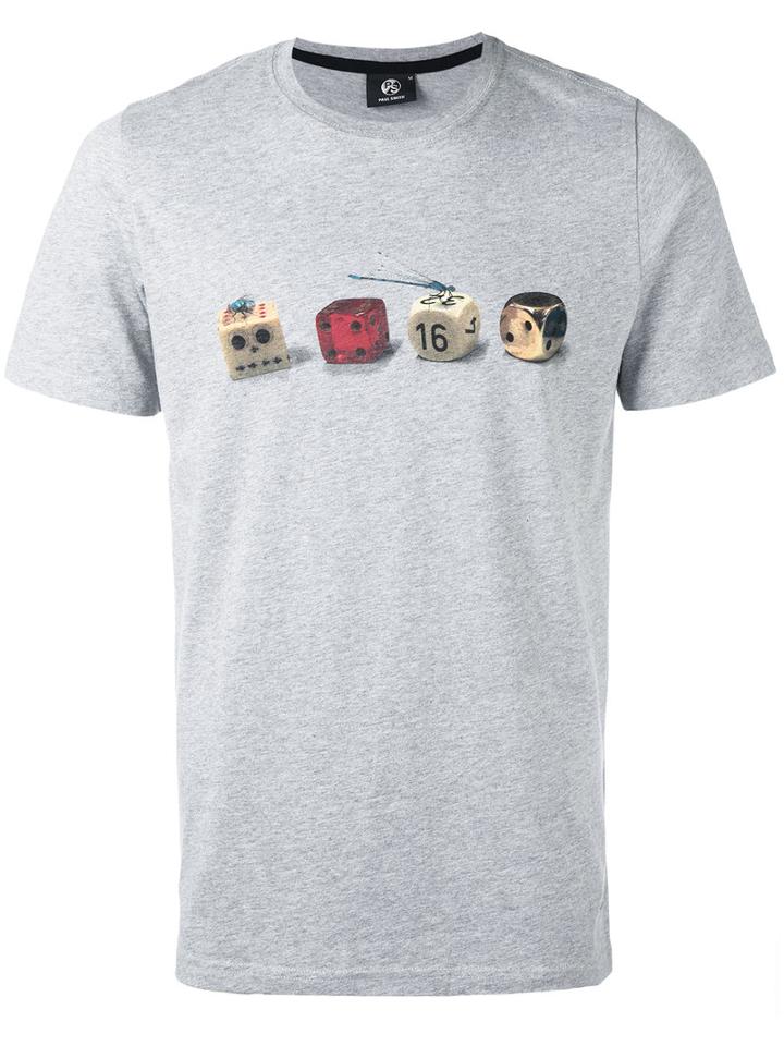 Ps By Paul Smith - Dice Print T-shirt - Men - Cotton - M, Grey, Cotton