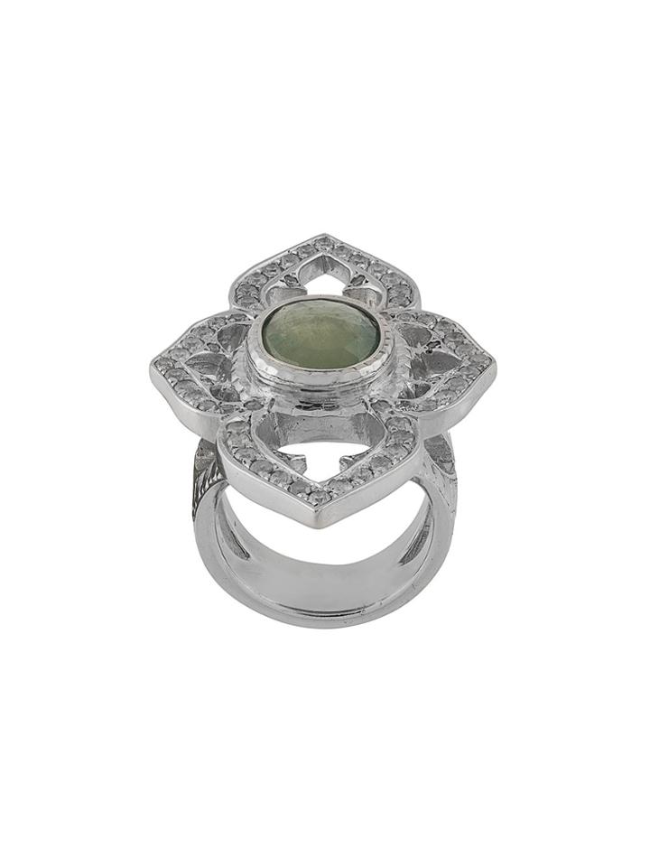 Loree Rodkin 18kt White Gold, Diamond And Sapphire Umba Ring -