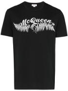 Alexander Mcqueen Fern Logo Printed T-shirt - Black