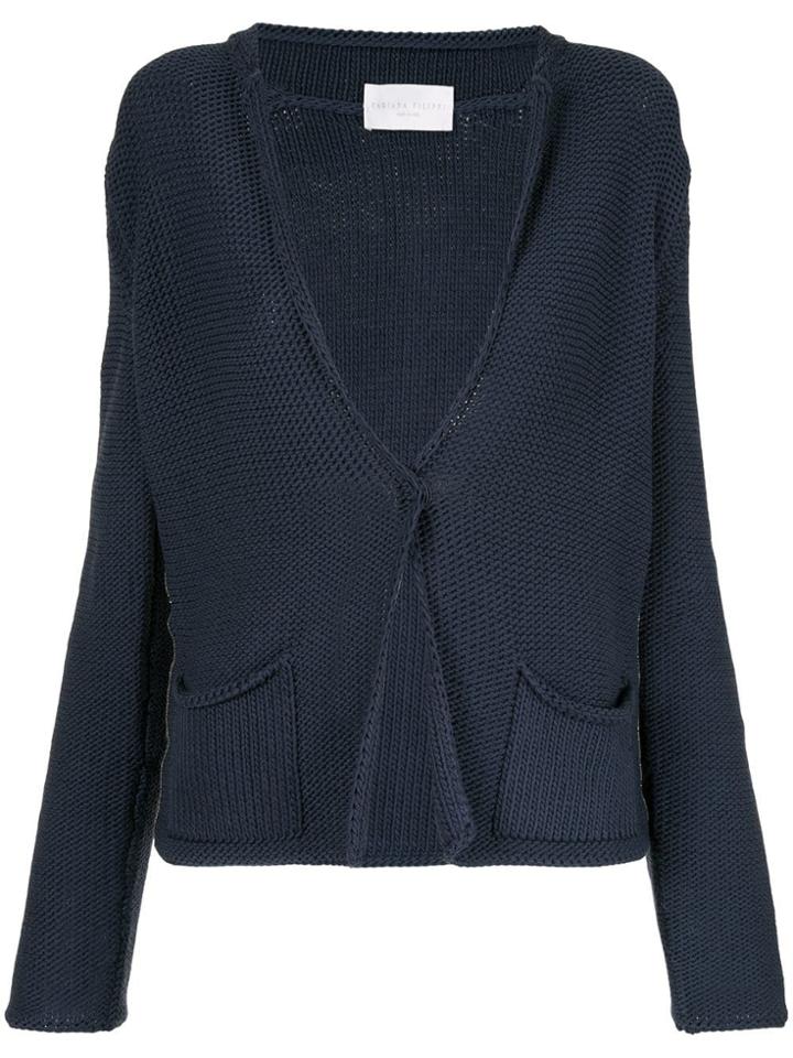 Fabiana Filippi Open-front Cardigan - Blue