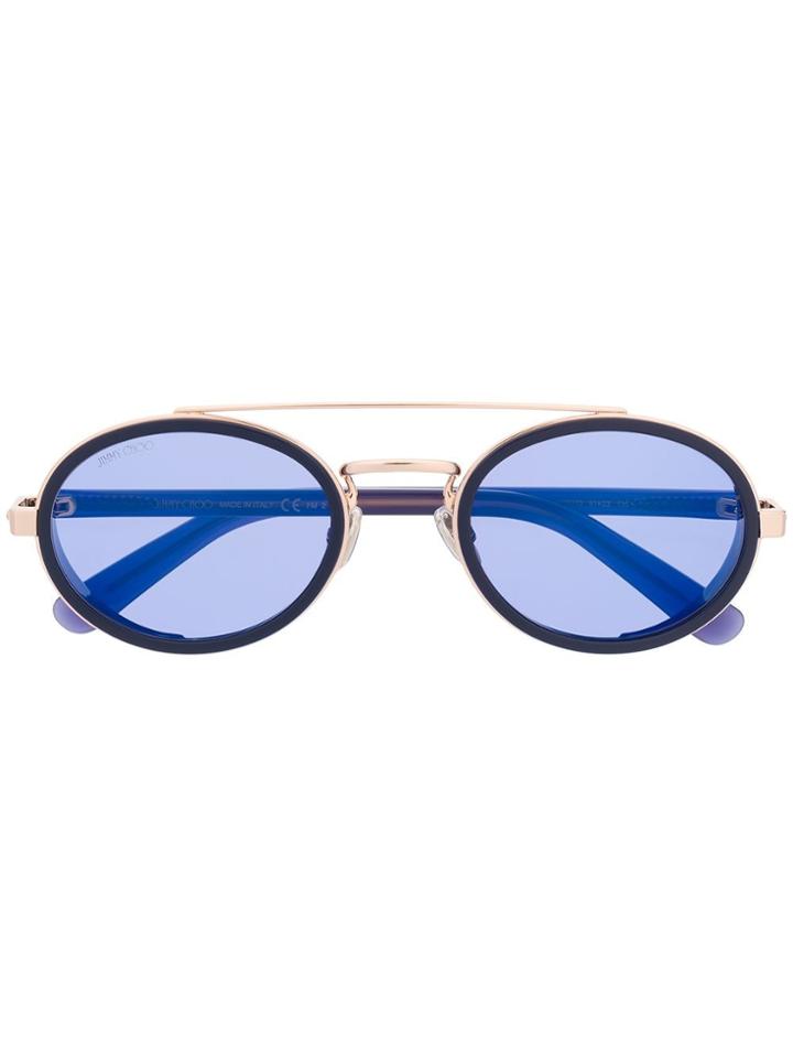 Jimmy Choo Eyewear Round-frame Tinted Sunglasses - Purple