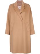 Twin-set Concealed Fastening Coat - Brown