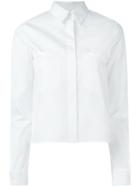 Mm6 Maison Margiela Chest Pocket Shirt, Women's, Size: 44, White, Cotton
