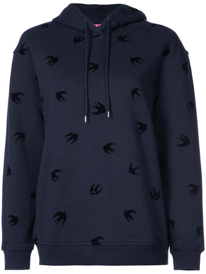 Mcq Alexander Mcqueen Swallow Print Sweatshirt - Blue