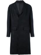 Les Hommes Jacquard Single Breasted Coat, Men's, Size: 48, Black, Silk/acrylic/nylon/wool