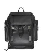 Burberry Grainy Leather Backpack - Black