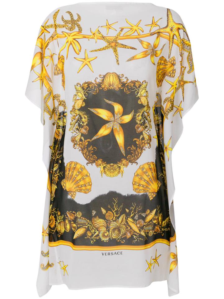 Versace Sea Print Dress - White