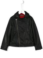 Dondup Kids Zip-up Biker Jacket, Boy's, Size: 12 Yrs, Black