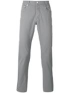 Brunello Cucinelli Slim-fit Trousers, Men's, Size: 48, Grey, Cotton/spandex/elastane/polyester