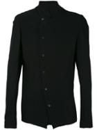 Masnada - Flappy Neck Shirt - Men - Cotton - 48, Black, Cotton