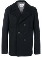 Closed Double Breasted Peacoat - Blue