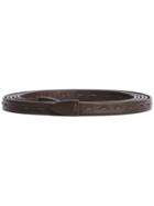 Brioni Slim Belt, Women's, Brown, Leather