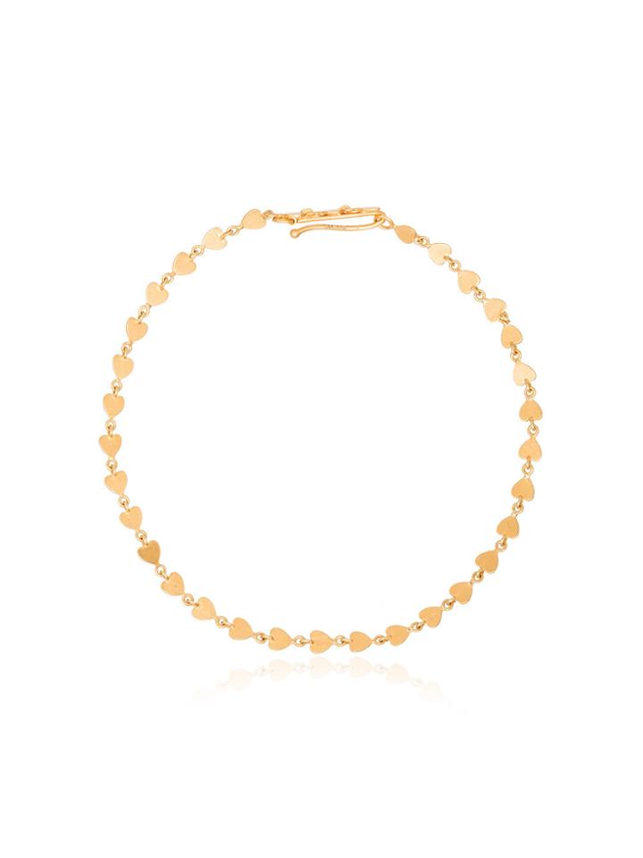 Marie Helene De Taillac Small Heart Sequin Bracelet - Metallic