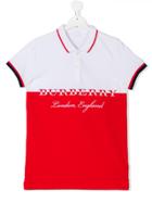 Burberry Kids Embroidered Logo Polo Shirt