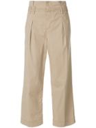 Jacob Cohen Cropped Straight Leg Trousers - Nude & Neutrals