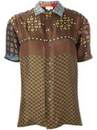 Pierre-louis Mascia Geometric Print Shirt, Women's, Size: Large, Silk