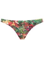 Lygia & Nanny Floral Print Bikini Bottom, Women's, Size: Gg, Green, Polyamide/spandex/elastane