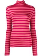 Semicouture Stripe Roll-neck Top - Pink