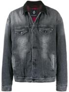 Marcelo Burlon County Of Milan Worn-effect Denim Jacket - Grey