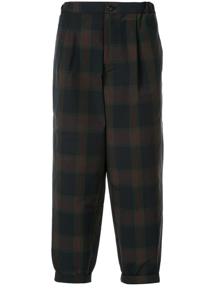 Kolor Checked Loose-fit Trousers - Multicolour