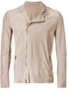 Salvatore Santoro Classic Zip Jacket, Men's, Size: 46, Nude/neutrals, Leather