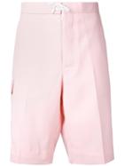 Thom Browne - Drawstring Bermuda Shorts - Men - Wool - 2, Pink/purple, Wool