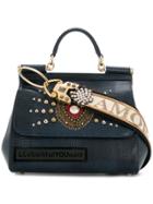 Dolce & Gabbana Love Embellished Sicily Bag - Blue