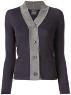 Lorena Antoniazzi Contrast Trim Cardigan - Purple