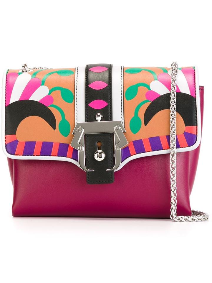 Paula Cademartori Carine Crossbody Bag, Women's, Pink/purple, Calf Leather