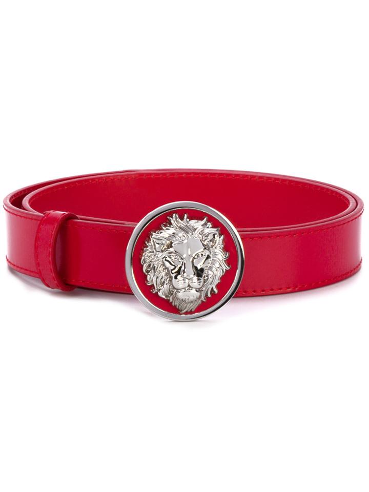 Versus Logo Plaque Belt - Red