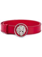 Versus Logo Plaque Belt - Red