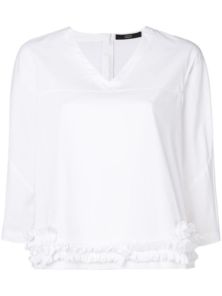 Steffen Schraut Appliqué Detail Blouse - White