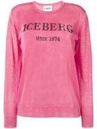 Iceberg Glitter Logo Sweater - Pink
