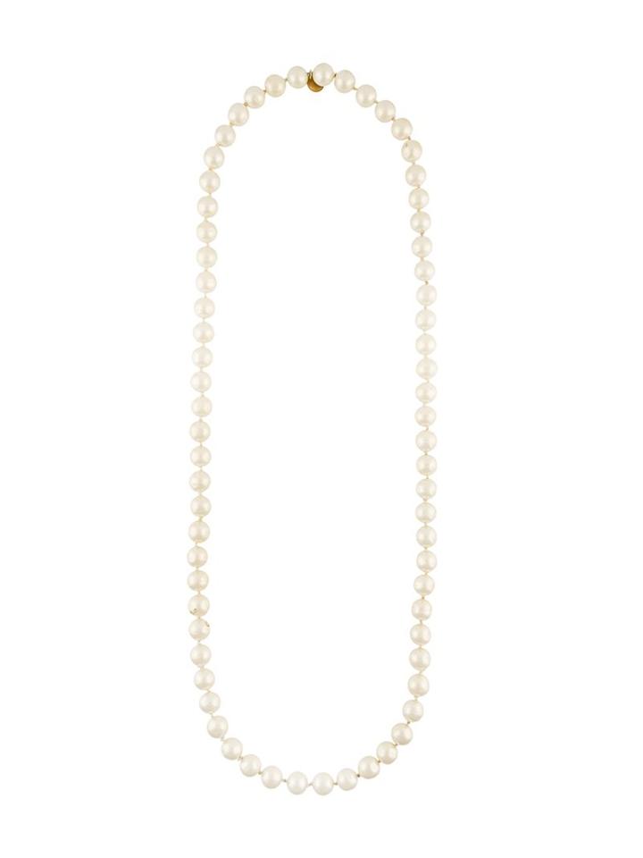 Chanel Vintage Faux Pearl Long Necklace