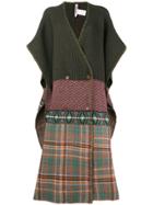 Antonio Marras Checked Oversized Knit Poncho A - Green