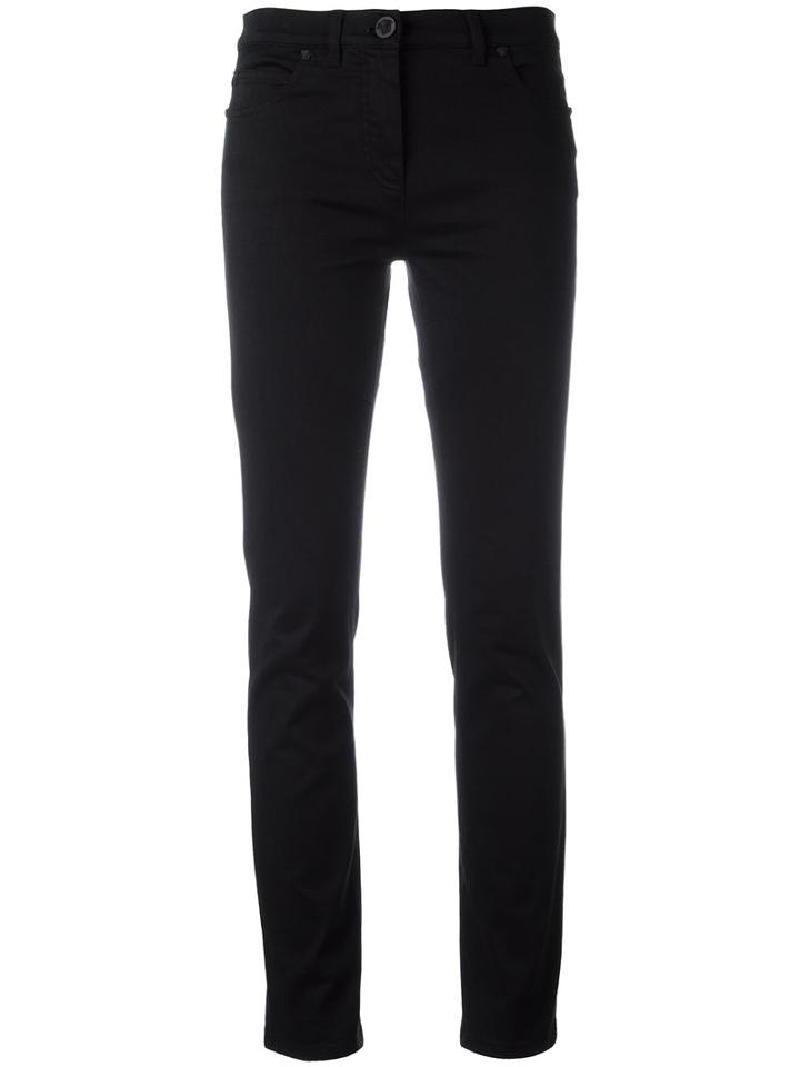 Versace Slim-fit Trousers, Women's, Size: 27, Black, Cotton/spandex/elastane