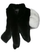 Sophie Theallet - Single Sleeve Asymmetric Jacket - Women - Silk/fox Fur - One Size, Women's, Black, Silk/fox Fur