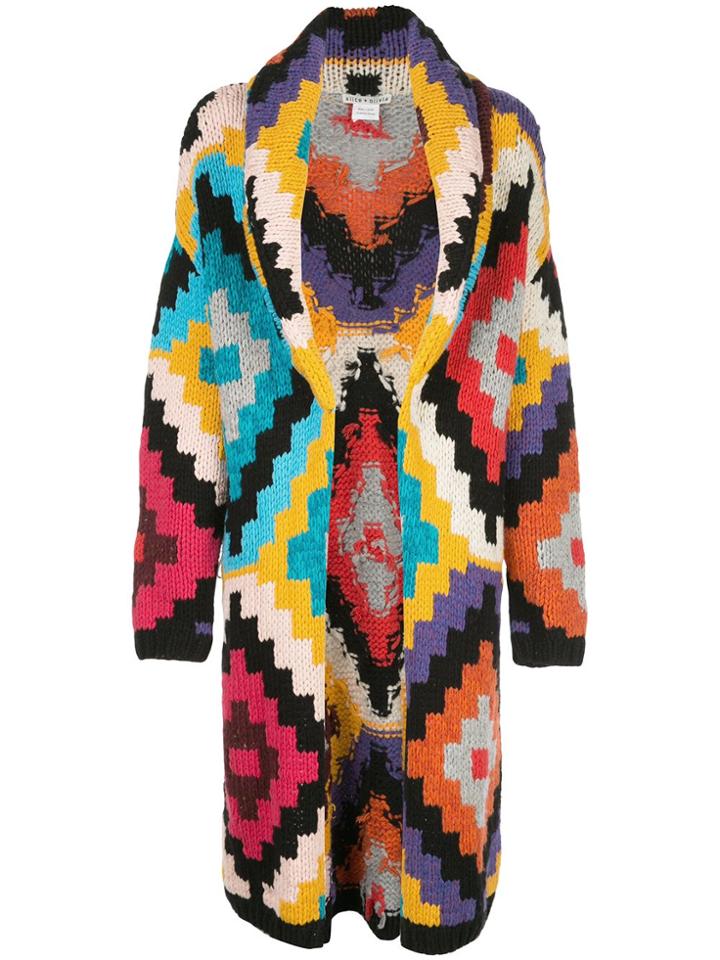 Alice+olivia Astrid Geometric Cardi-coat - Multicolour