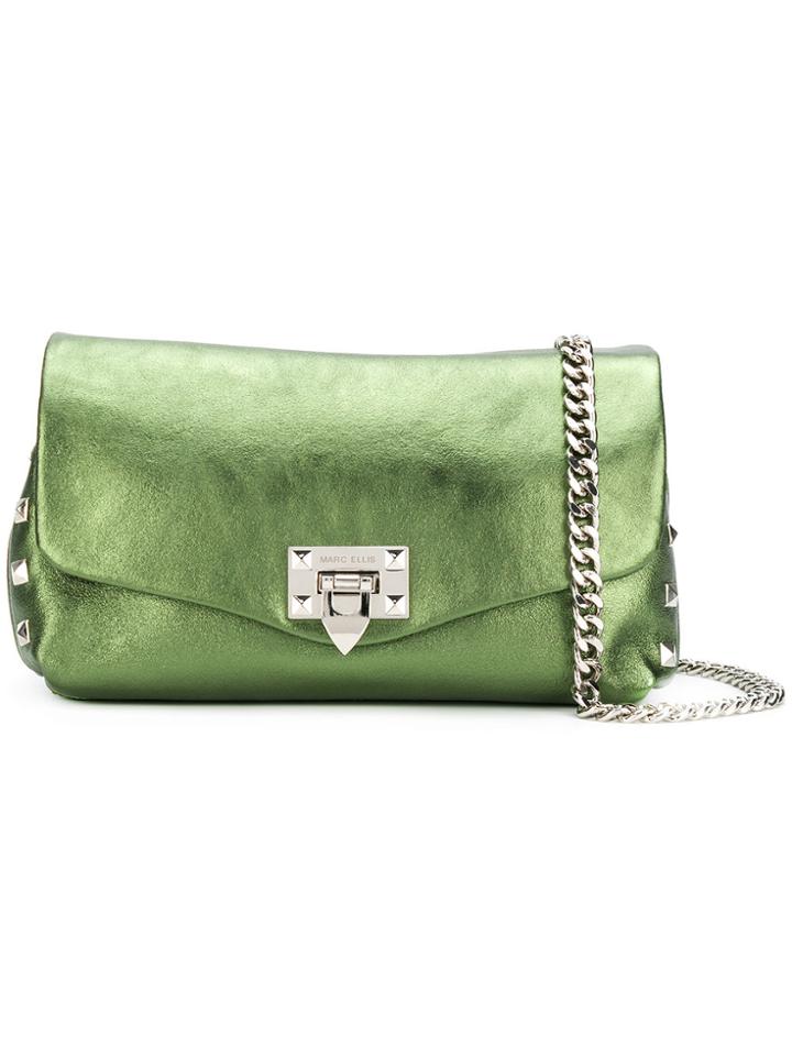 Marc Ellis Studded Flip-lock Handbag - Green