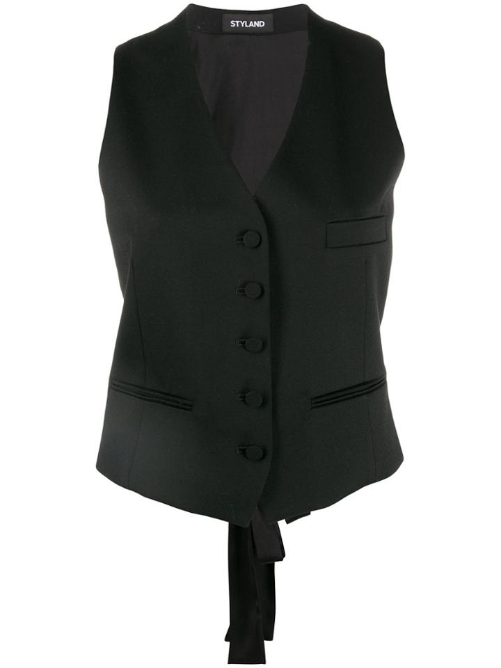 Styland Slim-fit Waistcoat - Black